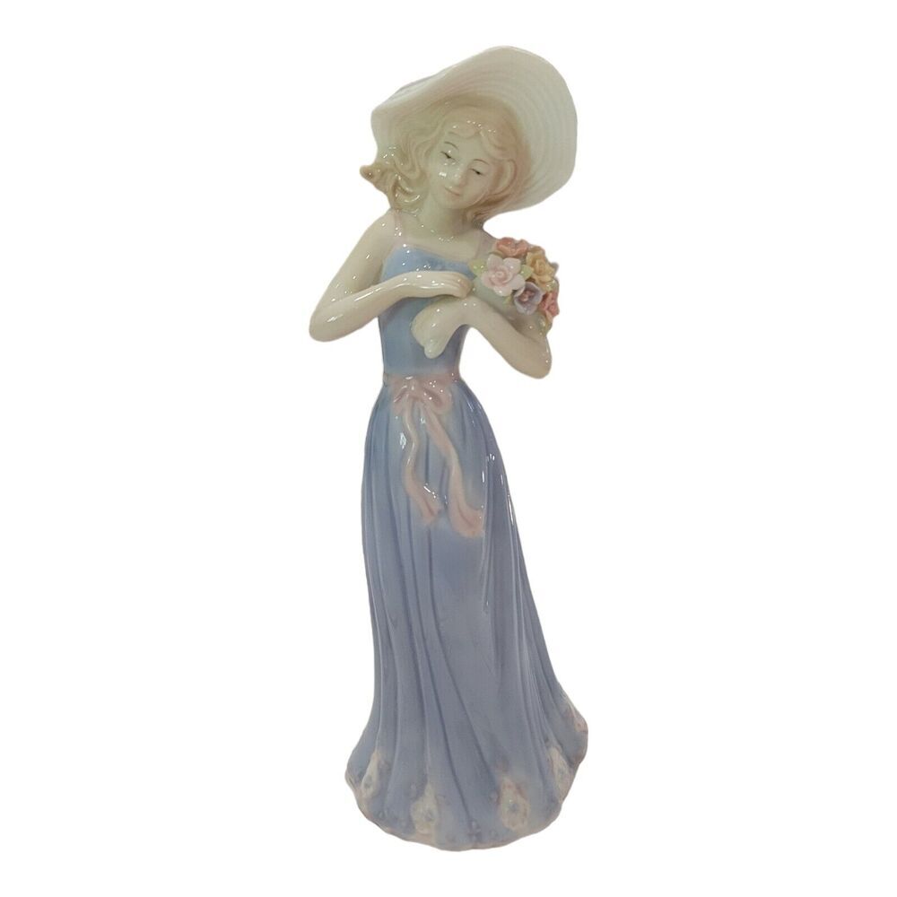 RETIRED House of Lloyd Porcelain Figurine “Gathering Flowers” 8" 1998 Excellent!
